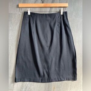 Vintage 90s Brody Myles Black Mini Skirt Minimalist Dark Academia Corporate Goth
